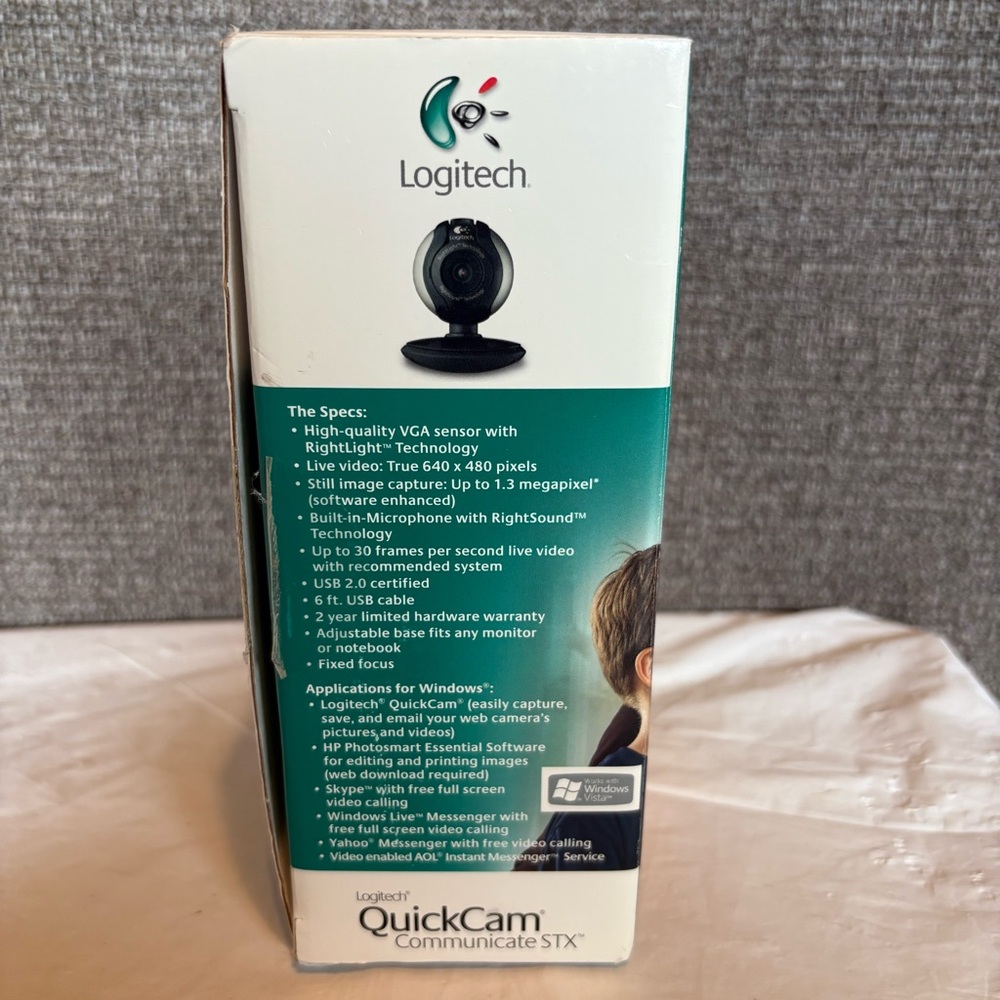 Logitech QuickCam Communicate STX Computer Webcam New In Box Microphone Unopened - Picture 4 of 5